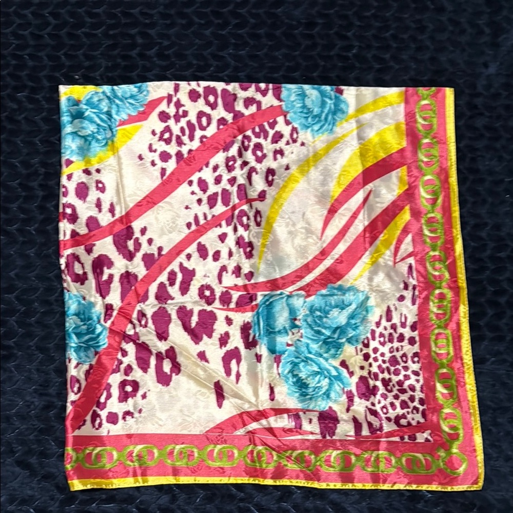 Floral Patterned Silk Scarf